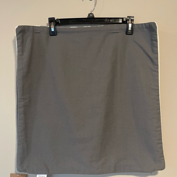 Pottery Barn gray and Ivory Striped Pillow covers -  2 NWT - Picture 6 of 7